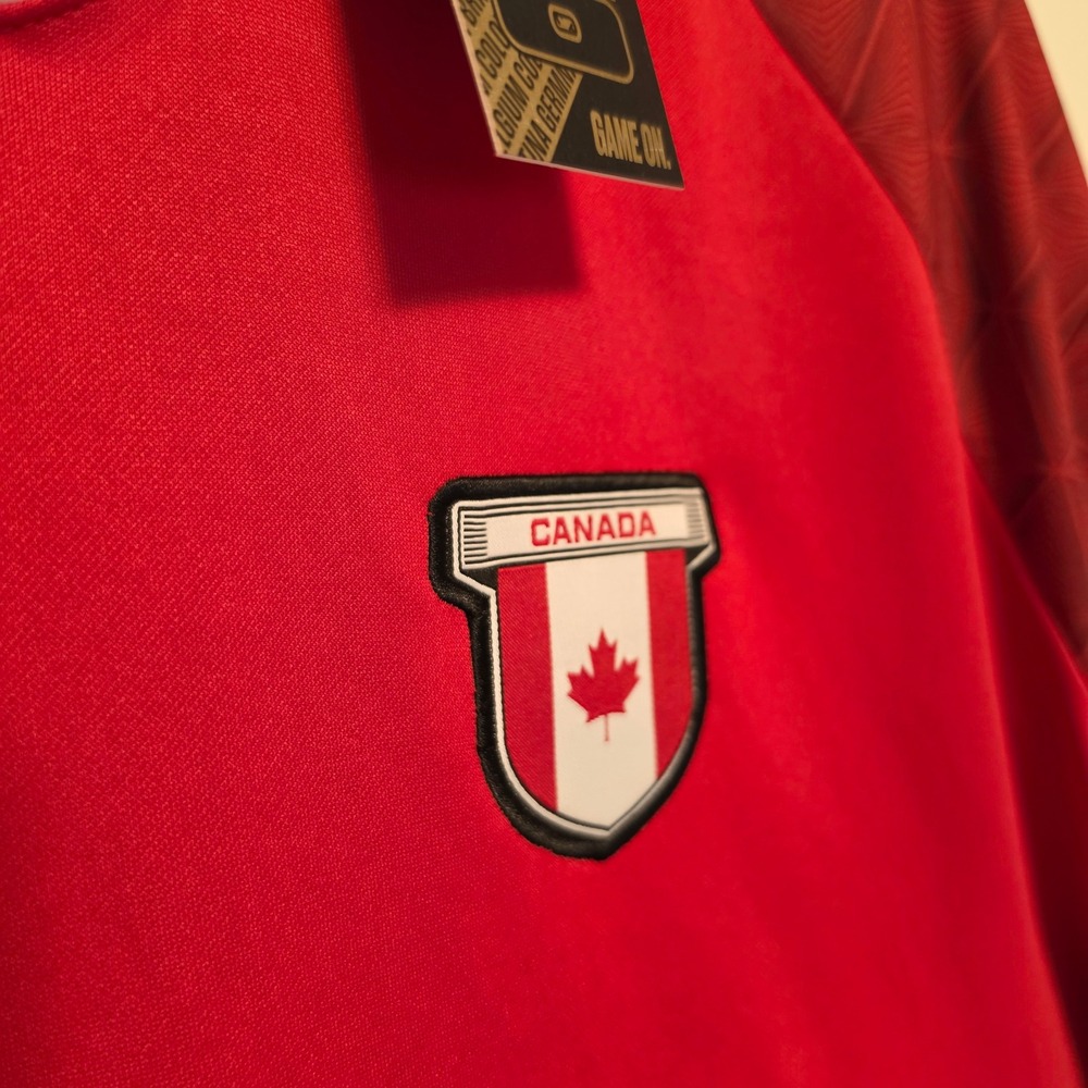 The World's Game Canada Soccer Jersey Shirt Red White Number 19 Large - Picture 3 of 9